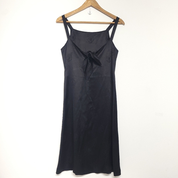 Tommy Bahamas Silk Elegant Black Sleeveless Dress With Side Zipper - Picture 1 of 11